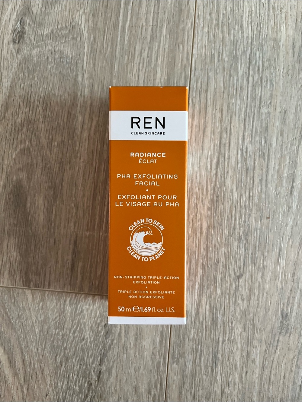 NEW REN Clean Skincare Radiance PHA Exfoliating Facial 50ml